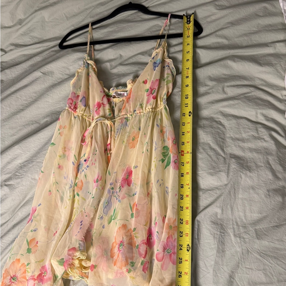 Victoria’s Secret yellow floral babydoll top - Picture 13 of 14